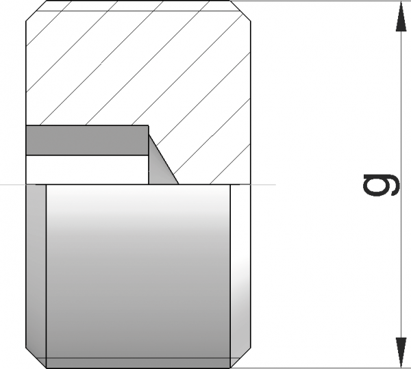Verschlussschraube für Kühlrohrgewinde zum Abdichten HSK A/E