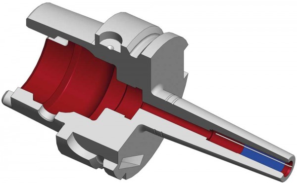 Schrumpffutter TSF HSK-A63 Schlanke Ausführung mit Kühlkanalbohrung
